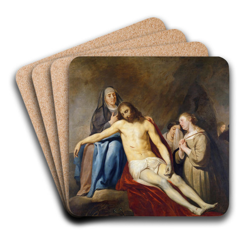 The Lamentation by Pieter Fransz. de Grebber Art Drink Coaster set The Lamentation by Pieter Fransz. de Grebber Art Drink Coaster set