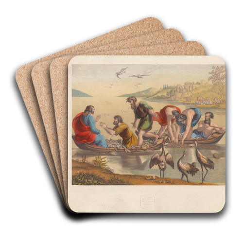 The Miraculous Draught of Fishes by George Baxter Art Drink Coaster set
