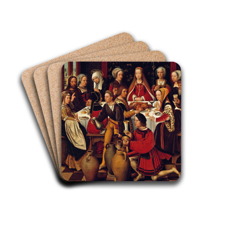 The Wedding in Cana by Ambrosius Benson Drink Coasters - set of 4