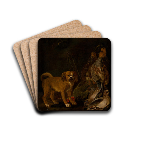 Hunting Still Life with Dog by Jan Fyt Drink Coasters - set of 4 Hunting Still Life with Dog by Jan Fyt Drink Coasters - set of 4