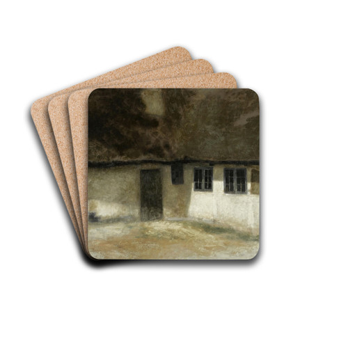Hjrnet Af En Bondegrd (Corner Of A Farm) by Vilhelm Hammershi Drink Coasters - set of 4