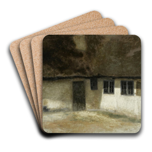 Hjrnet Af En Bondegrd (Corner Of A Farm) by Vilhelm Hammershi Art Drink Coaster set