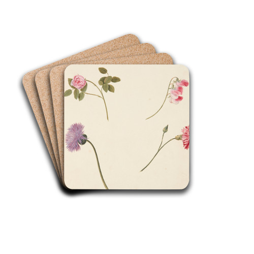 Studie af blomster by Johanna Fosie Drink Coasters - set of 4