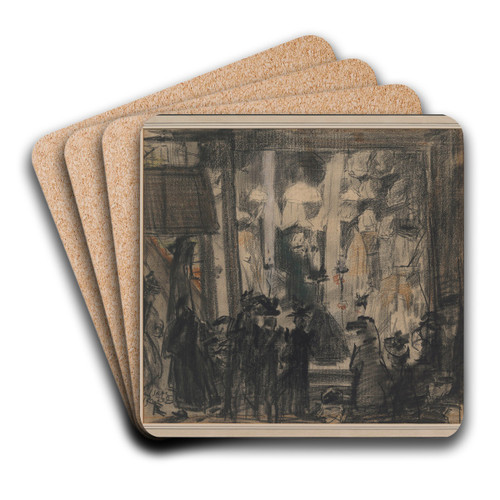 Shopwindow by Isaac Israls Art Drink Coaster set