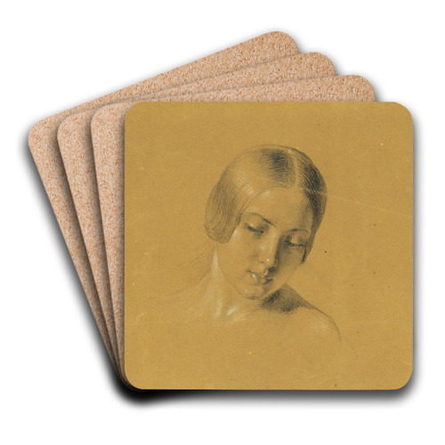 Studie zu 'Rdiger und Angelika' by Johann Peter Krafft Art Drink Coaster set