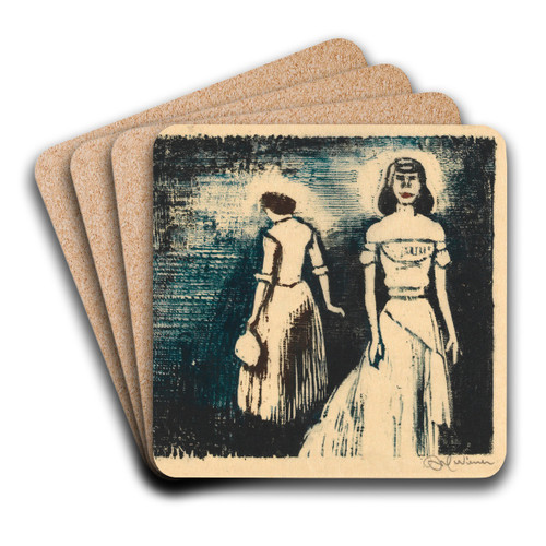 Zwei Frauen by Karl Wiener Art Drink Coaster set