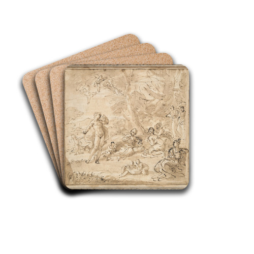 Apollo andDaphne by Pier Francesco Mola Drink Coasters - set of 4