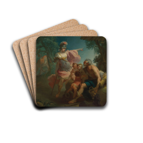 Erminia amongst the Shepherds by Gaetano Gandolfi Drink Coasters - set of 4