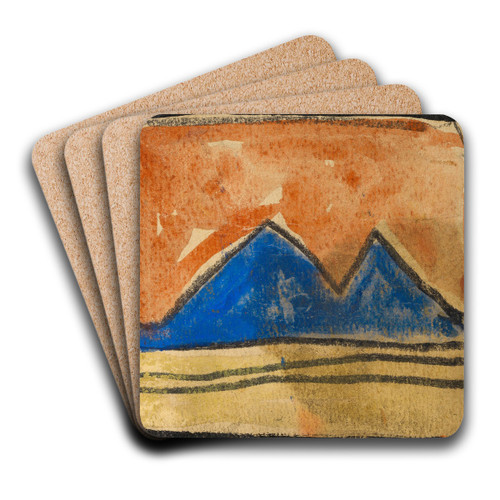 Abstrahierte Landschaft by Egon Schiele Art Drink Coaster set