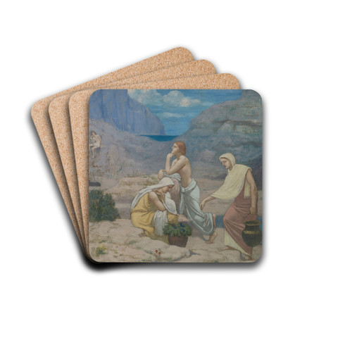 The Shepherd's Song by Pierre Puvis de Chavannes Drink Coasters - set of 4