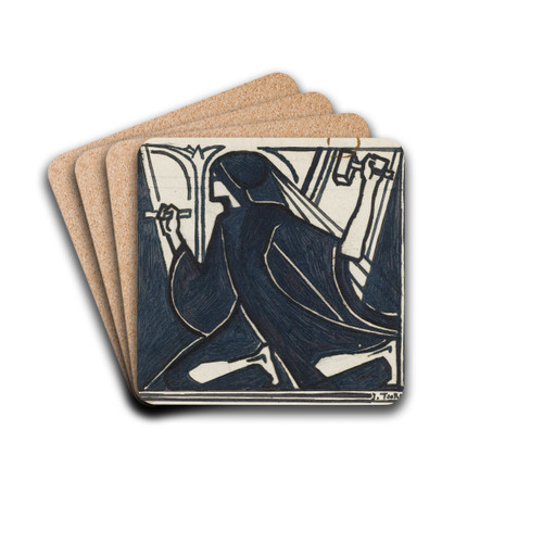 Knielende figuur met hamer en beitel by Jan Toorop Drink Coasters - set of 4
