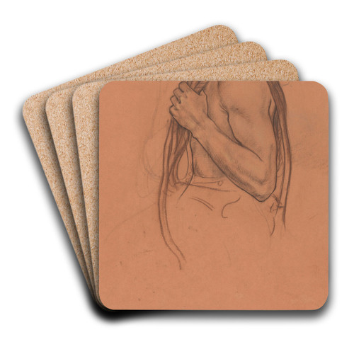 Bovenlichaam van een man met touw over zijn schouder by Richard Nicolas Roland Holst Art Drink Coaster set
