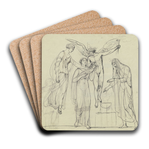 Mythological scene by Heinrich Friedrich Fger Art Drink Coaster set Mythological scene by Heinrich Friedrich Fger Art Drink Coaster set
