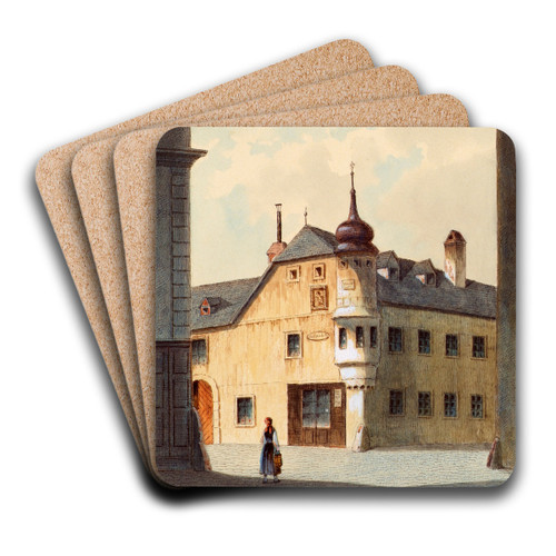 Das Alte Haus am Neubau in Wien by Franz Sager Art Drink Coaster set Das Alte Haus am Neubau in Wien by Franz Sager Art Drink Coaster set
