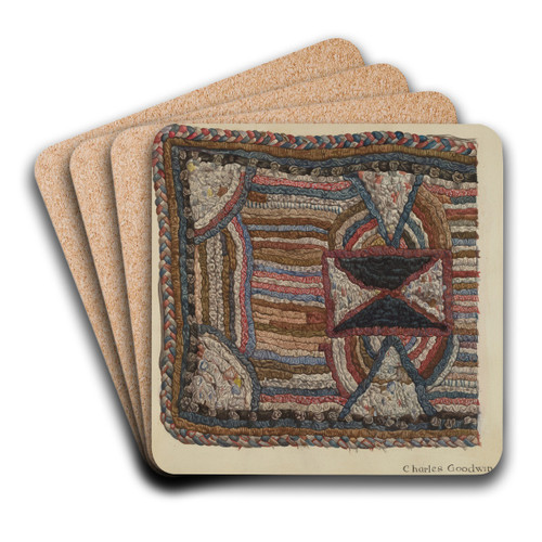 Shaker Shirred Rug by Charles Goodwin Art Drink Coaster set Shaker Shirred Rug by Charles Goodwin Art Drink Coaster set