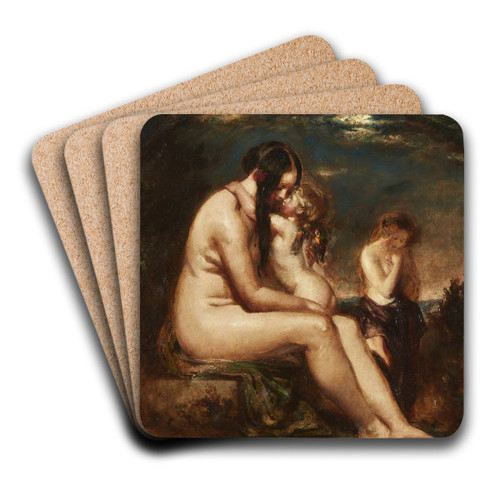 The Dawn of Love by William Etty Art Drink Coaster set