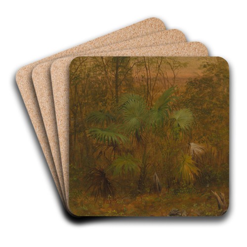 Thatch Palm, Jamaica by Frederic Edwin Church Art Drink Coaster set