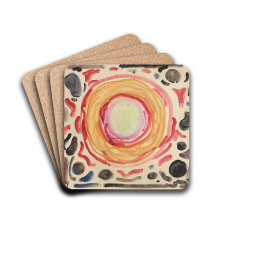 Kunstneren og hans syke ye. Optisk illusjon. by Edvard Munch Drink Coasters - set of 4