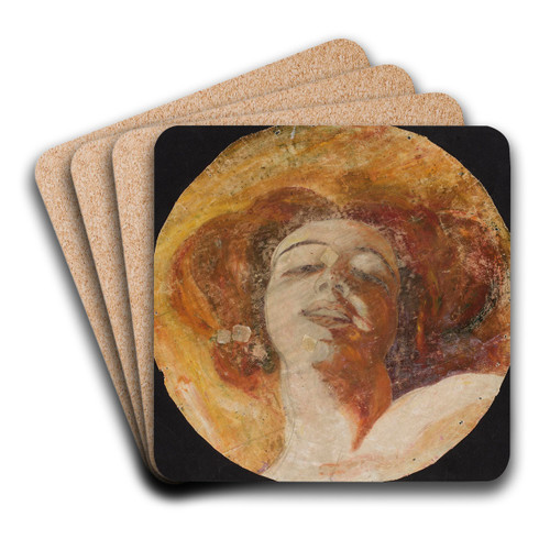 Head of a red-haired woman by Franciszek murko Art Drink Coaster set Head of a red-haired woman by Franciszek murko Art Drink Coaster set