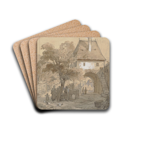 Unter einer Schleuse am Zoo by Philipp Rumpf Drink Coasters - set of 4