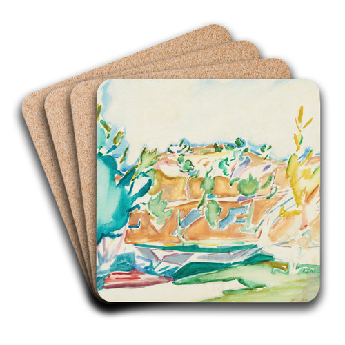 Bastion of the day with assaulting trees by Owen Merton Art Drink Coaster set