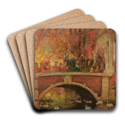 Le Retour De La Princesse by Gaston La Touche Art Drink Coaster set