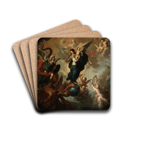 The Virgin of the Apocalypse by Miguel Cabrera Drink Coasters - set of 4