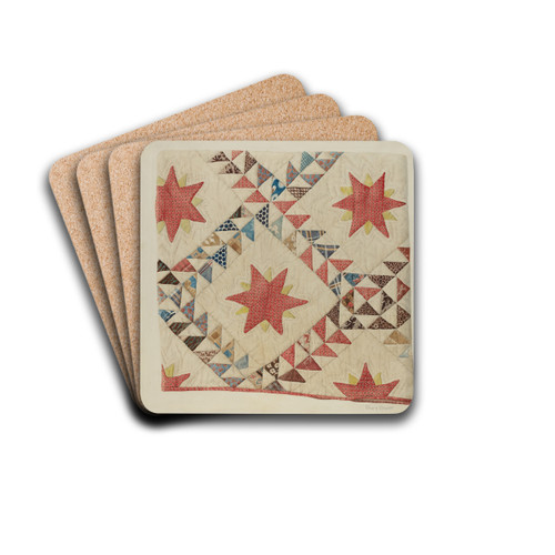 Quilt (Star and Triangle) by Henry Granet Drink Coasters - set of 4