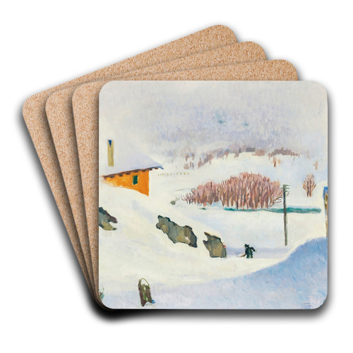 Inverno by Giovanni Giacometti Art Drink Coaster set