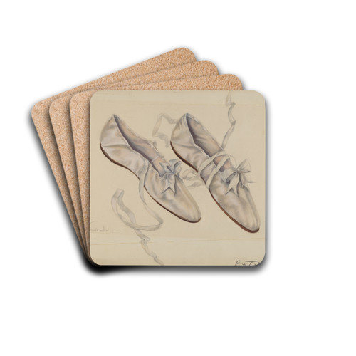 Walking Slippers by Marie Alain Drink Coasters - set of 4