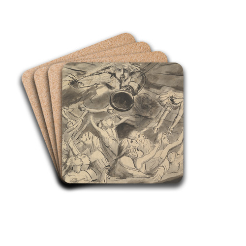 The Last Trumpet by William Blake Drink Coasters - set of 4