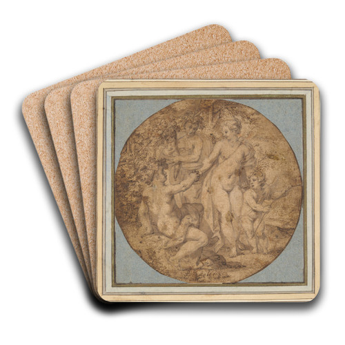 Bacchus, Venus, andCeres by Hendrik van Balen Art Drink Coaster set
