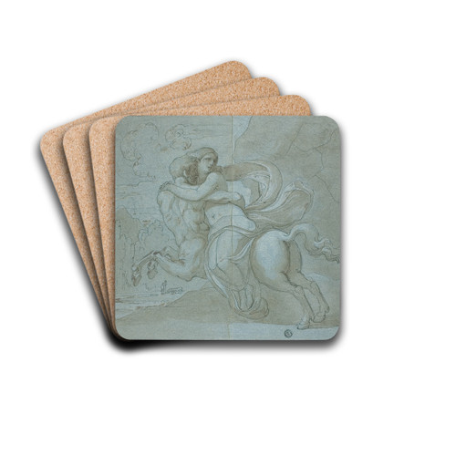 Nessus and Deianira by Circle of Vincenzo Camuccini Drink Coasters - set of 4 Nessus and Deianira by Circle of Vincenzo Camuccini Drink Coasters - set of 4