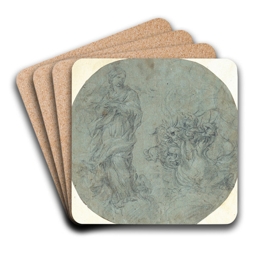 The Apocalyptic Woman with the Dragon by Lazzaro Baldi Art Drink Coaster set