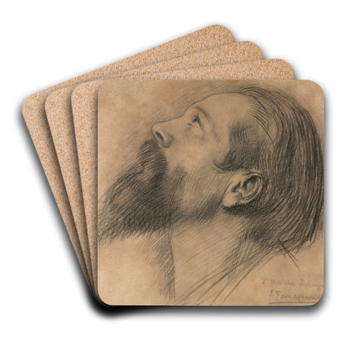 Study for the Frieze of Sainte Genevive by Pierre Puvis de Chavannes Art Drink Coaster set Study for the Frieze of Sainte Genevive by Pierre Puvis de Chavannes Art Drink Coaster set