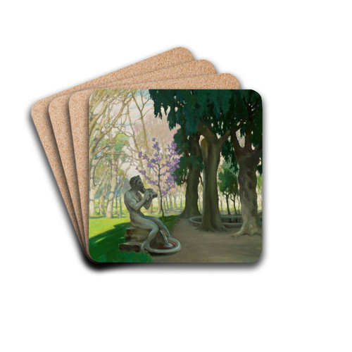 Faun  Villa Borghese by Kazimierz Stabrowski Drink Coasters - set of 4