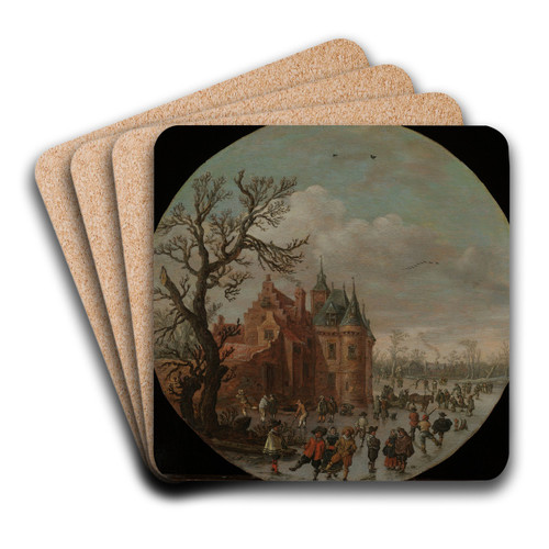 Winter by Jan van Goyen Art Drink Coaster set