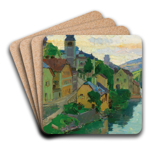 Waidhofen an der Ybbs by Carl Moll Art Drink Coaster set