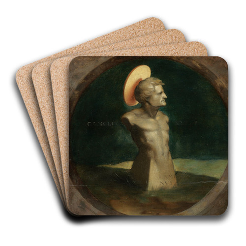 Terminus, The Device of Erasmus by Hans Holbein The Elder Art Drink Coaster set
