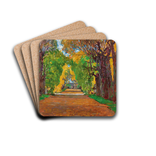 Motiv aus dem Schlopark in Jevisovice by Carl Moll Drink Coasters - set of 4 Motiv aus dem Schlopark in Jevisovice by Carl Moll Drink Coasters - set of 4