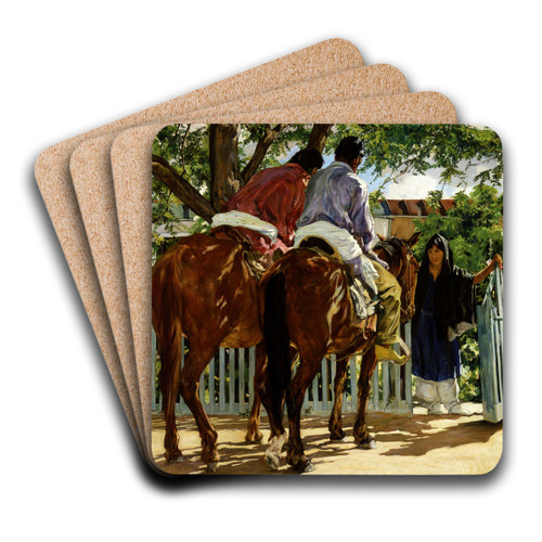 Callers by Walter Ufer Art Drink Coaster set