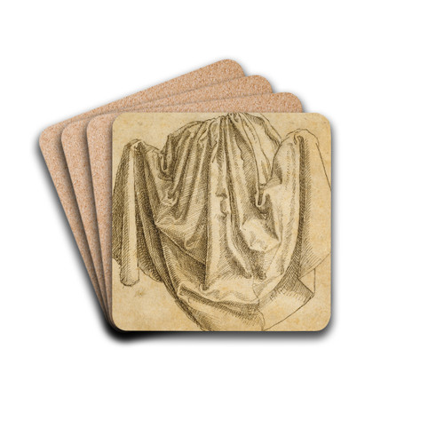 Study of a Hanging Drapery by Hans Brosamer Drink Coasters - set of 4 Study of a Hanging Drapery by Hans Brosamer Drink Coasters - set of 4