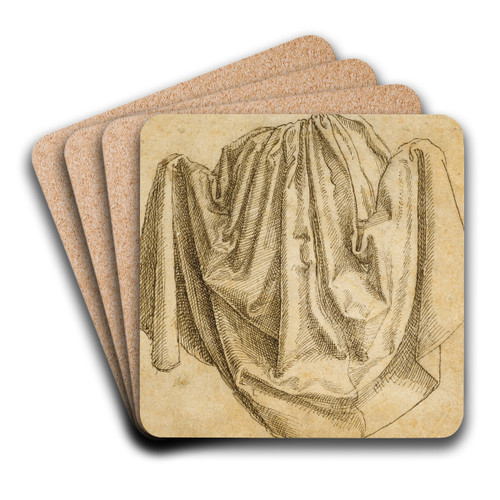 Study of a Hanging Drapery by Hans Brosamer Art Drink Coaster set Study of a Hanging Drapery by Hans Brosamer Art Drink Coaster set
