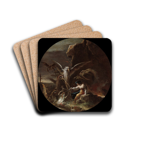 Scenes of Witchcraft, Morning by Salvator Rosa Drink Coasters - set of 4