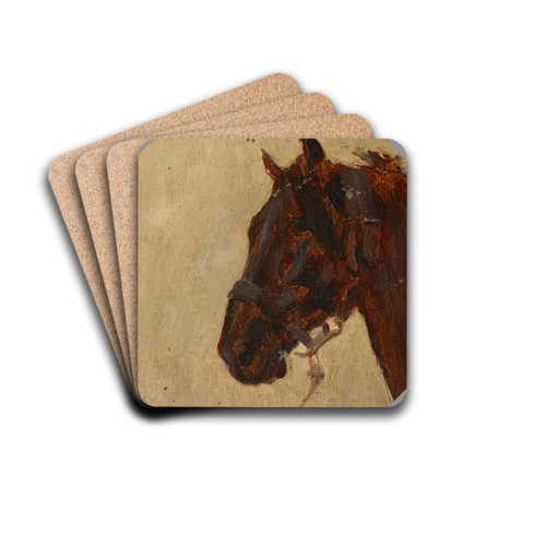 Study of the Horse's Head by Maksymilian Gierymski Drink Coasters - set of 4