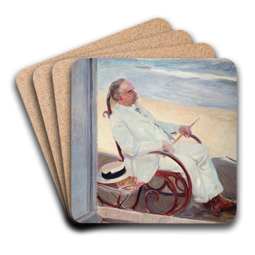 Antonio Garca at the Beach by Joaqun Sorolla Art Drink Coaster set