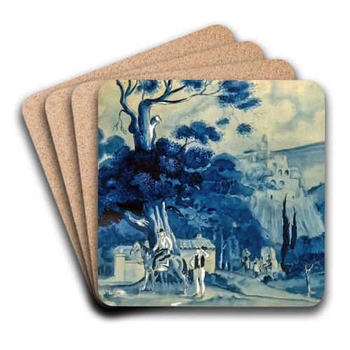 Spanish landscape by Georges Gaudion Art Drink Coaster set