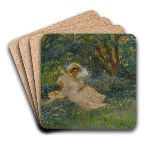 Sous les arbres by Gaston La Touche Art Drink Coaster set