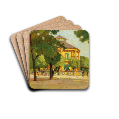 Lusthaus, (Prater, Vienna) by Carl Moll Drink Coasters - set of 4