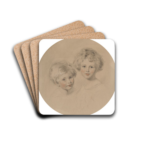 Portrait of Henry and Philip Fletcher by George Richmond Drink Coasters - set of 4